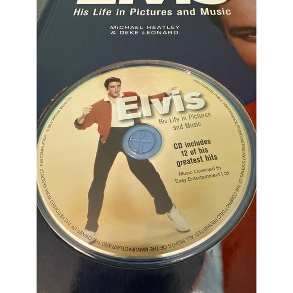 Elvis His Life In Pictures And Music Hardcover Book With CD By Michael Heatley & - Picture 2 of 6
